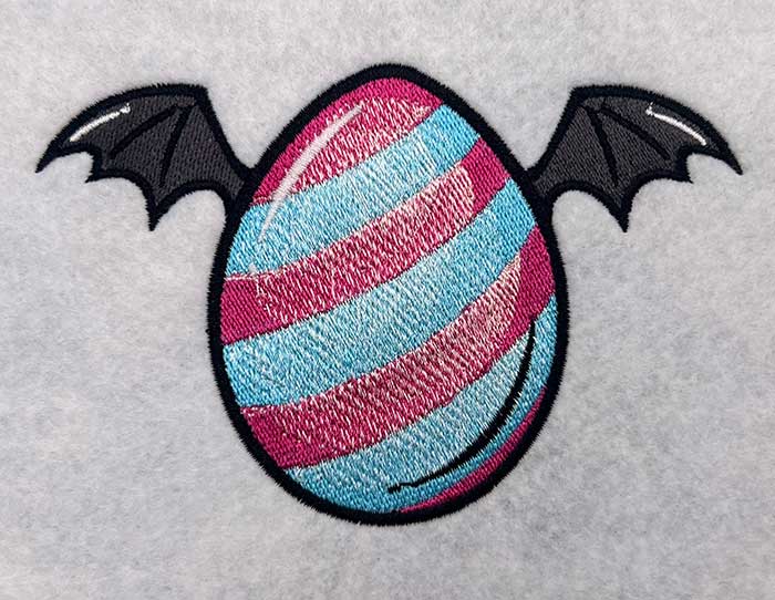 SCHEggBatWings | Embroidery Legacy egg bat wings embroidery design