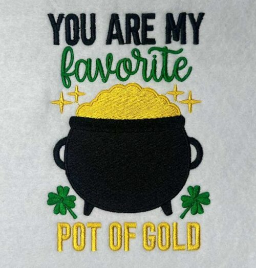 favorite pot of gold embroidery design