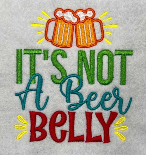 It's not a beer belly embroidery design