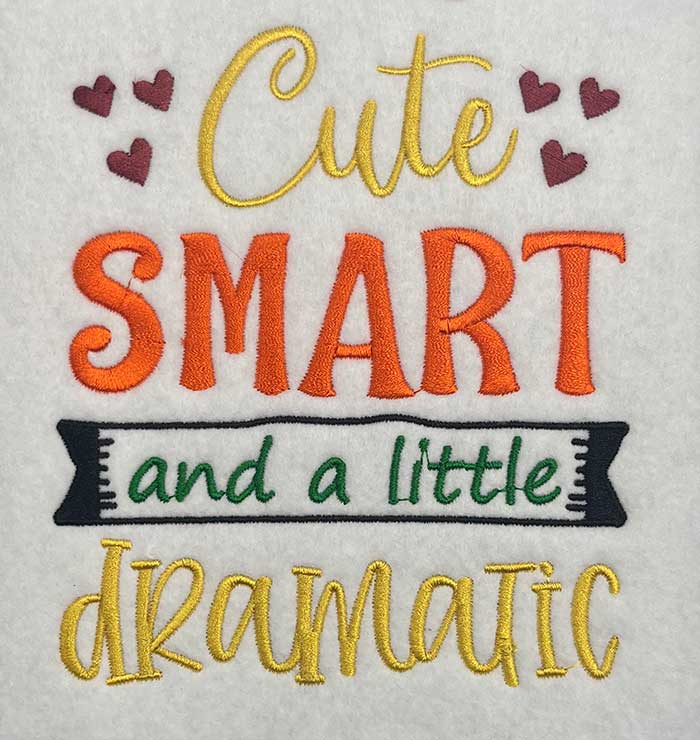 ISSB2_CiteSmart | Embroidery Legacy cute smart dramatic embroidery design