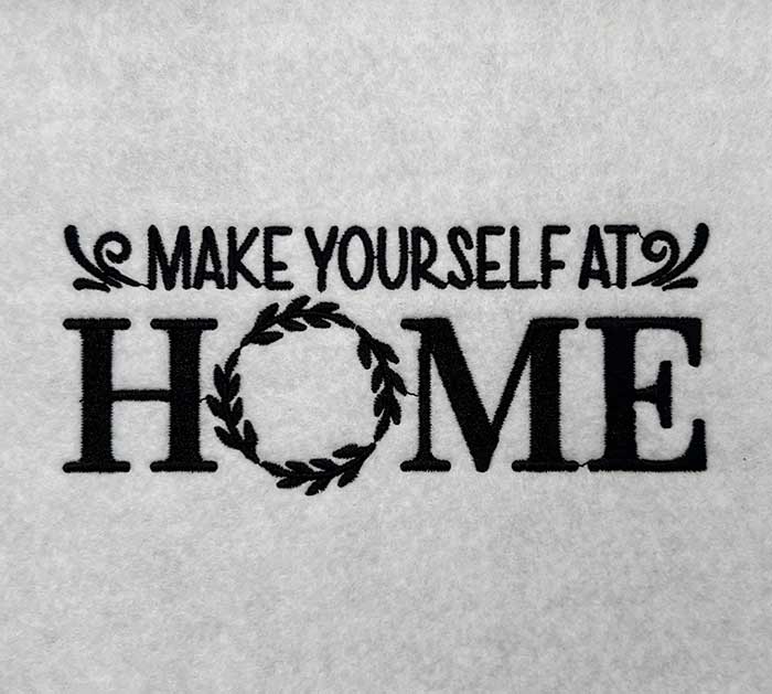SD-MakeSelfHome | Embroidery Legacy make yourself at home embroidery design