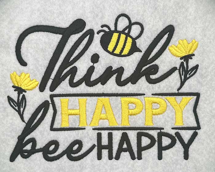 SD-ThinkHappy | Embroidery Legacy think happy embroidery design
