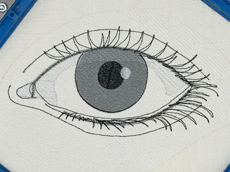 doodled eye