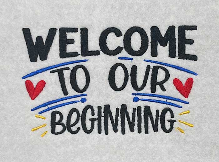 ISWB-OurBeginning | Embroidery Legacy welcome to our beginning embroidery design