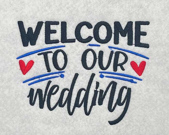 ISWB-OurWedding | Embroidery Legacy welcome to our wedding embroidery design