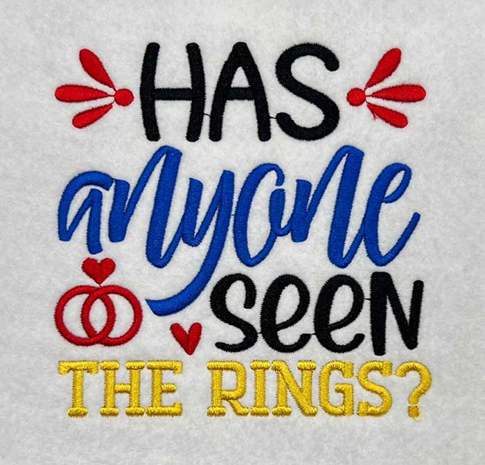 ISWB-SeenTheRing | Embroidery Legacy Has anyone seen the rings embroidery design