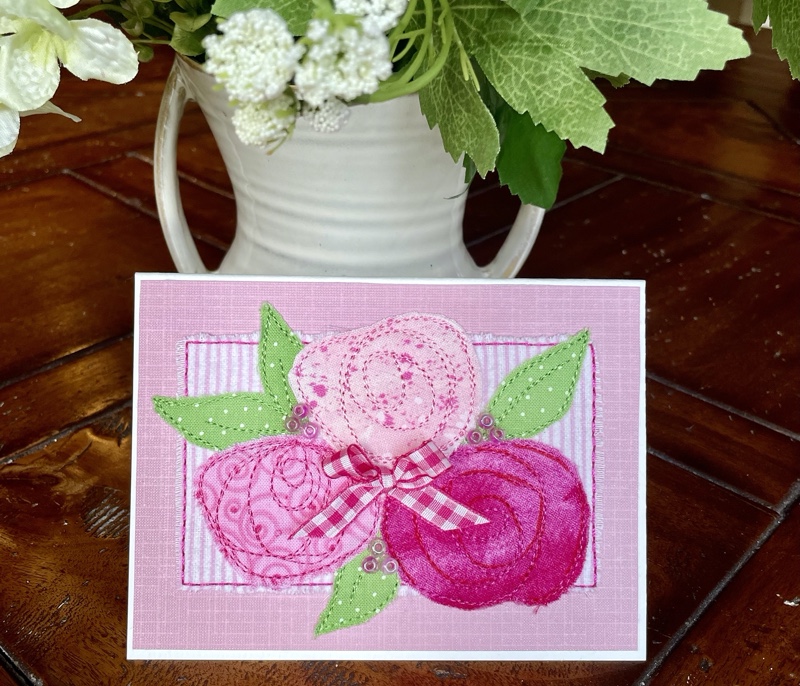 mothers day doodler raw edge applique card