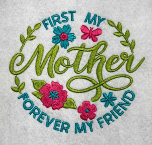 first my mother embroidery design
