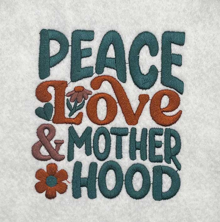 SD-PeaceLoveMother | Embroidery Legacy peace love embroidery design