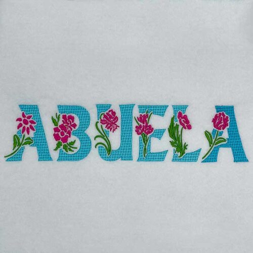 Embroidery Design: Abuela – 11.42w x 2.74h