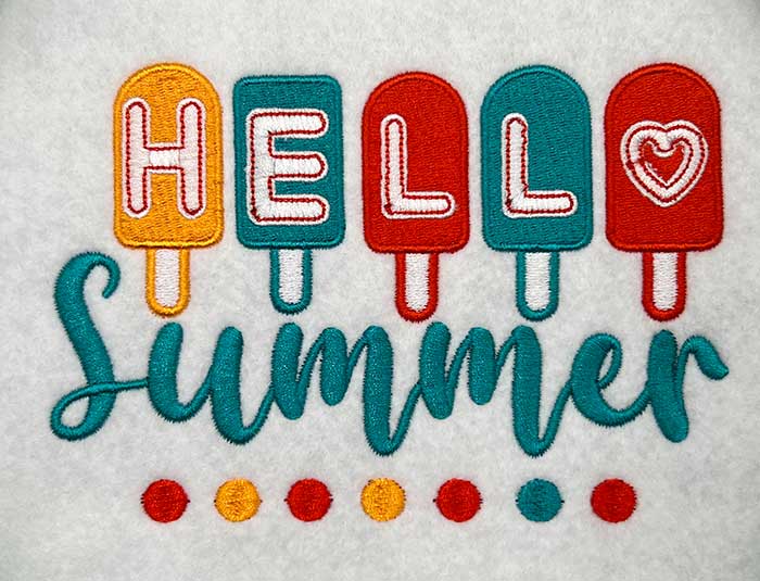 Hello-Summer | Embroidery Legacy Hello summer embroidery design