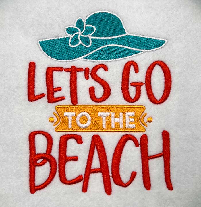 Let’s-go-to-the-Beach | Embroidery Legacy lets go to the beach embroidery design