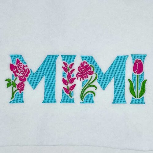 Mimi embroidery design