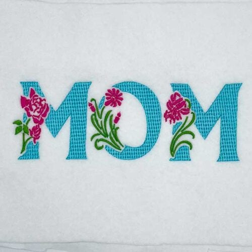Mom embroidery design