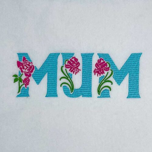 Mum embroidery design