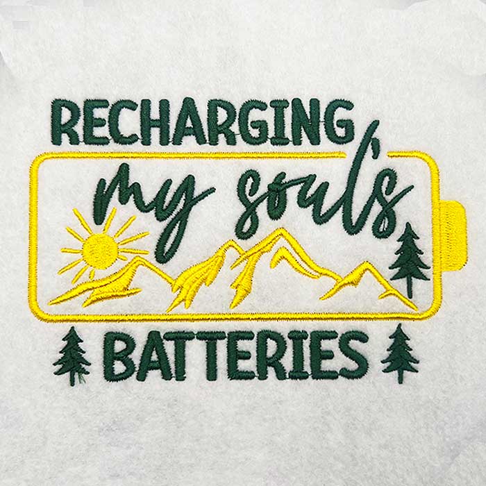 RechargingBatteries | Embroidery Legacy recharging batteries embroidery design