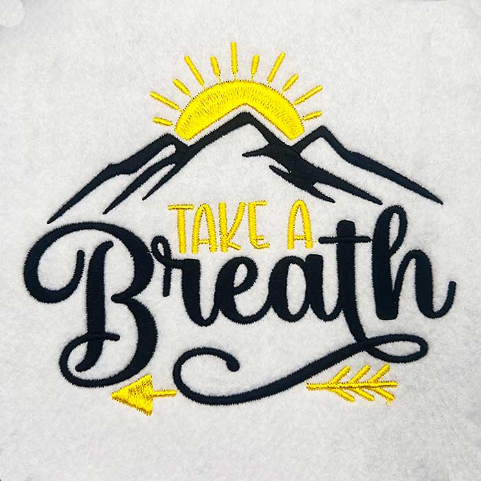TakeBreath | Embroidery Legacy take a breath embroidery design