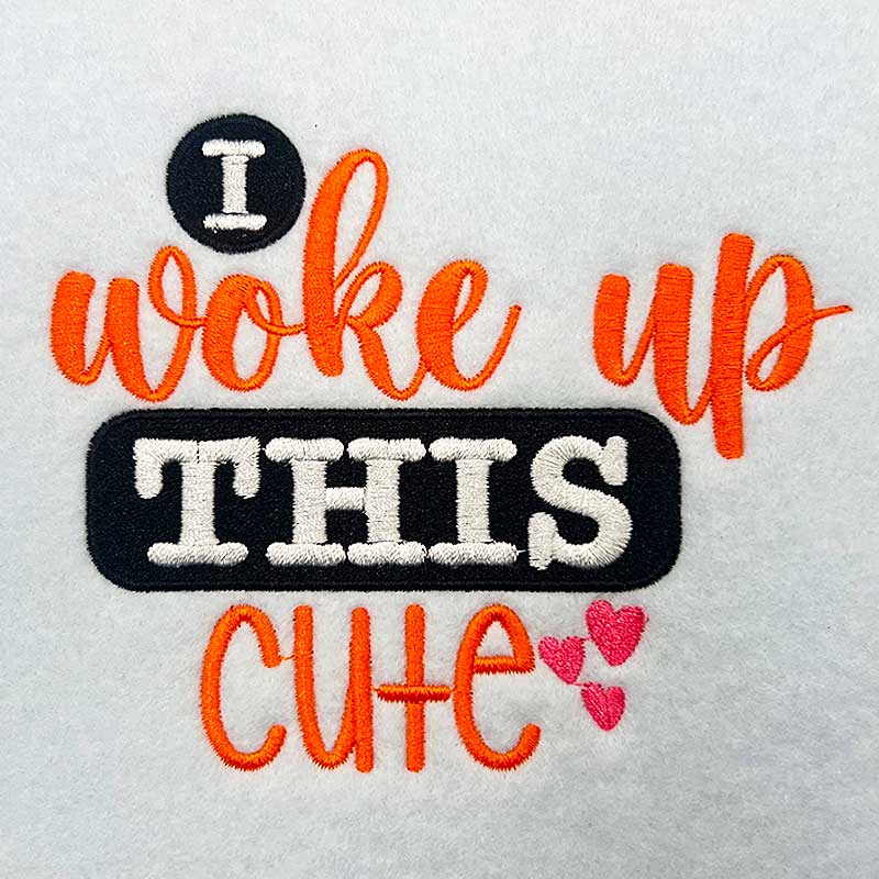 ISBB3_WakeUpCute | Embroidery Legacy I woke up this cute embroidery design