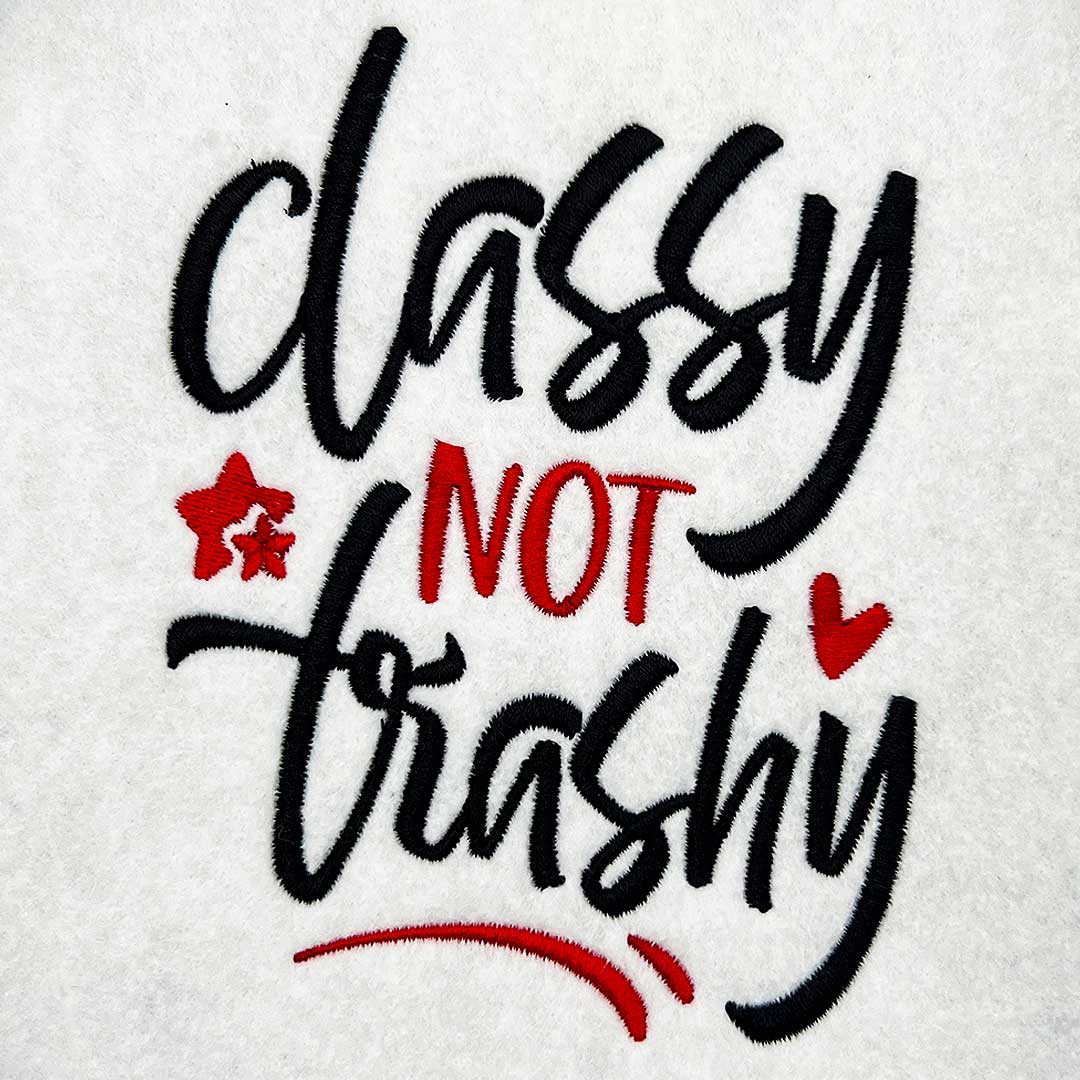 ISSB_ClassyNotTrashy | Embroidery Legacy Classy not trashy embroidery design