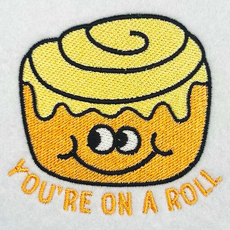 SDRF_YourOnRoll | Embroidery Legacy you're on a roll embroidery design
