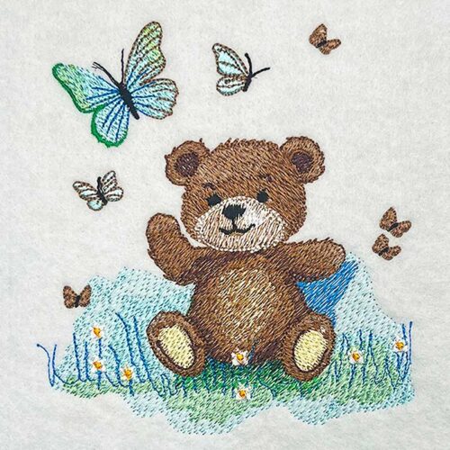 Embroidery Design: EL Teddy Butterfly 1 – 4.44w x 4.87h