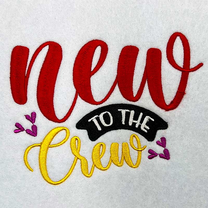 ISBB4_NewCrew | Embroidery Legacy new to the crew embroidery design