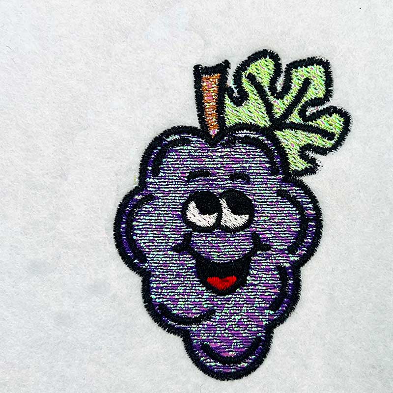 SDRF_GrapeWork_Mb | Embroidery Legacy grapes mylar embroidery design
