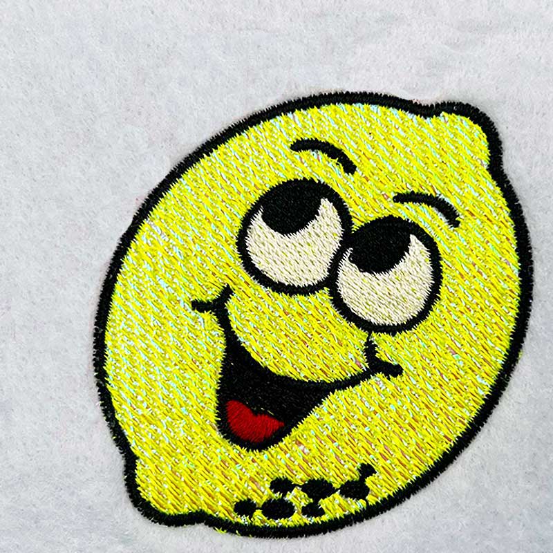 SDRF_SqueezeTheDayb | Embroidery Legacy happy lemon mylar embroidery design