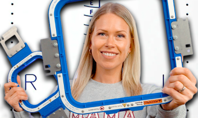 Woman smiling with Mighty Hoops