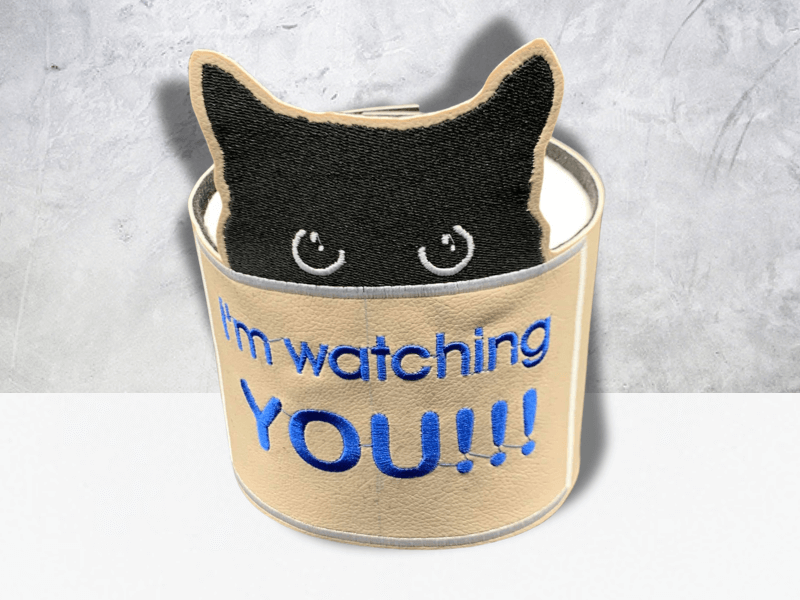 cat toilet paper project embroidery