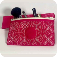 In the hoop quilted zipper bag Fun Effects course stitch out