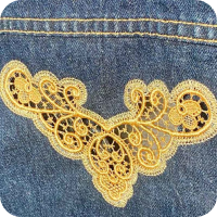 Cutwork lace Fun Effects course stitch out