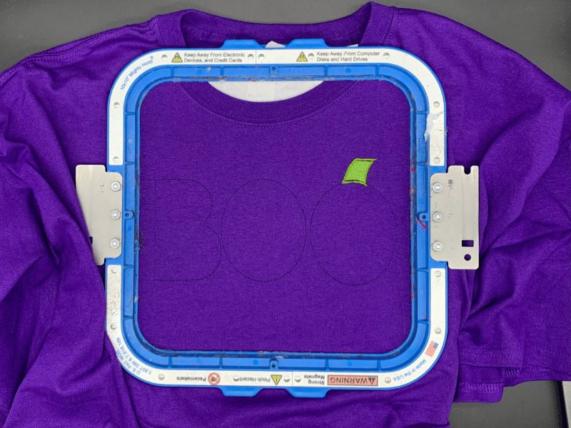 Boo Applique PlacementLine