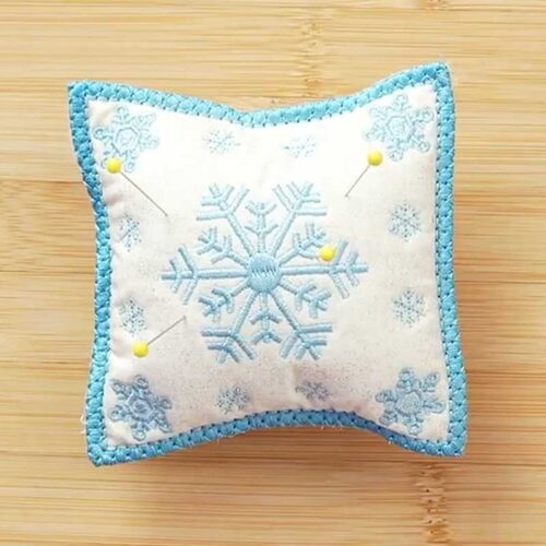 snowflake pin cushion