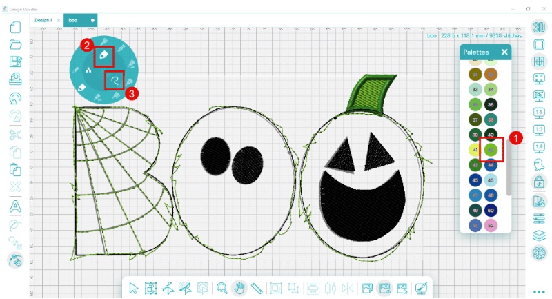 Boo Applique JaggedLine