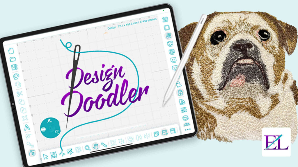 Design Doodler software open beside a customer dog design