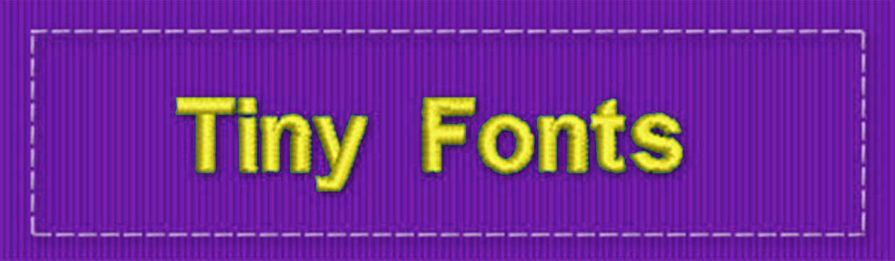 Tiny ESA embroidery font category