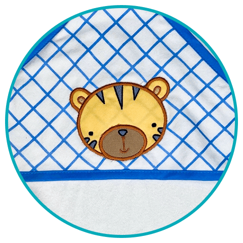 Beginner baby tiger embroidery design
