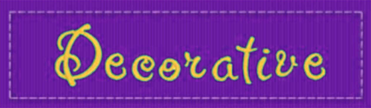 Decorative BX embroidery font category
