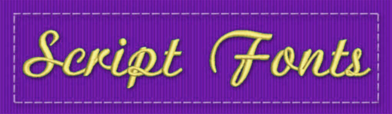Script ESA embroidery font category
