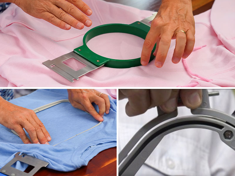 machine embroidery hooping