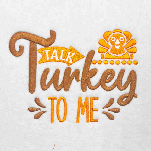 talk turkey embroidery design
