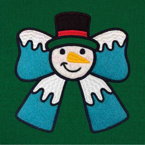 snowman applique embroidery design