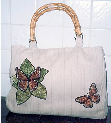 3dbutterflybag | Embroidery Legacy 3D butterfly sewout