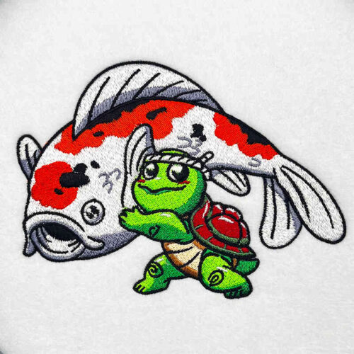 turtle chef embroidery design