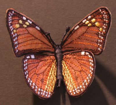 AI3B107SEWOUT | Embroidery Legacy monarch butterfly sew out