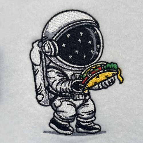 astronaut taco embroidery design