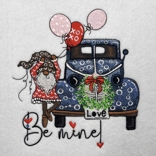 Be Mine Vintage Truck embroidery design