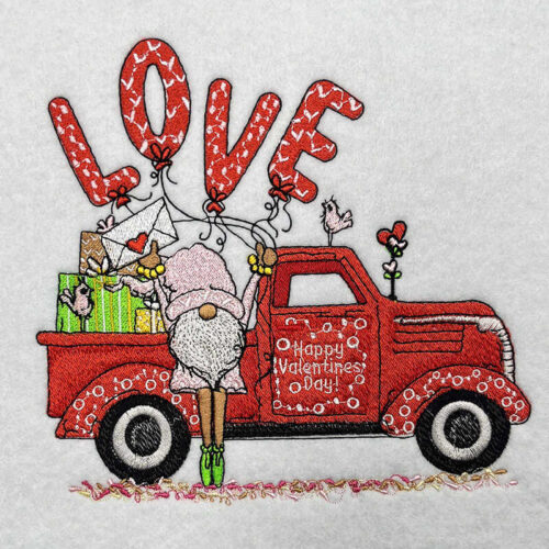 Love Mobile embroidery design