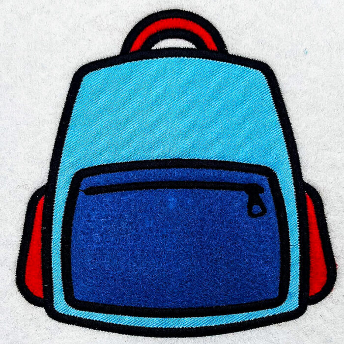 Backpack applique embroidery design